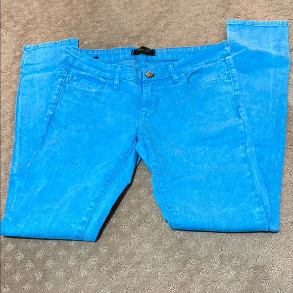 Bright Blue Denim Jeans - Picture 1 of 2